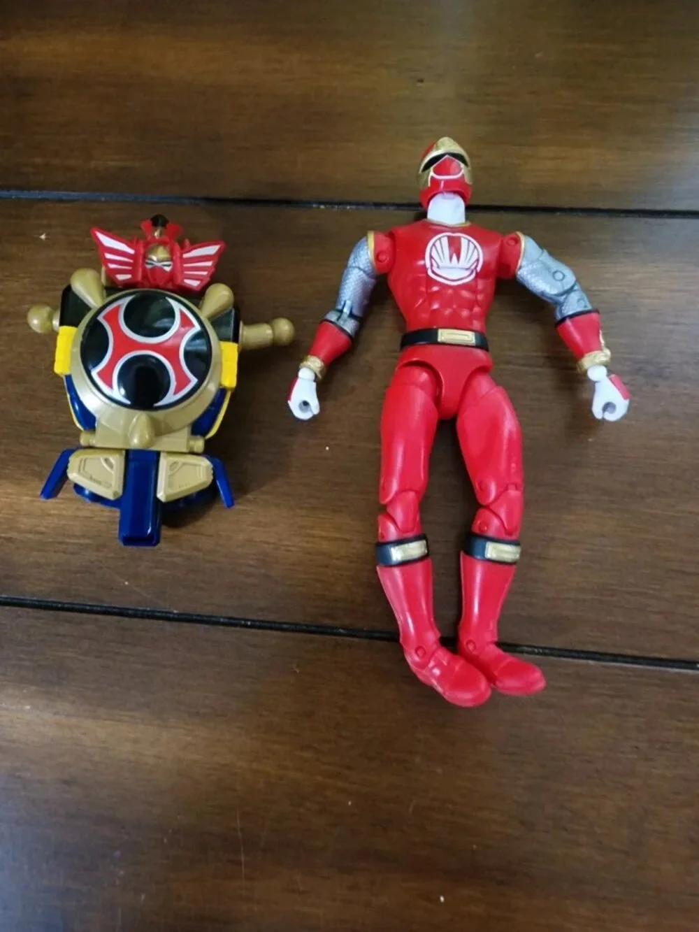 Power Ranger Ninji Storm Red Wing Ranger & Megazord Builder Piece